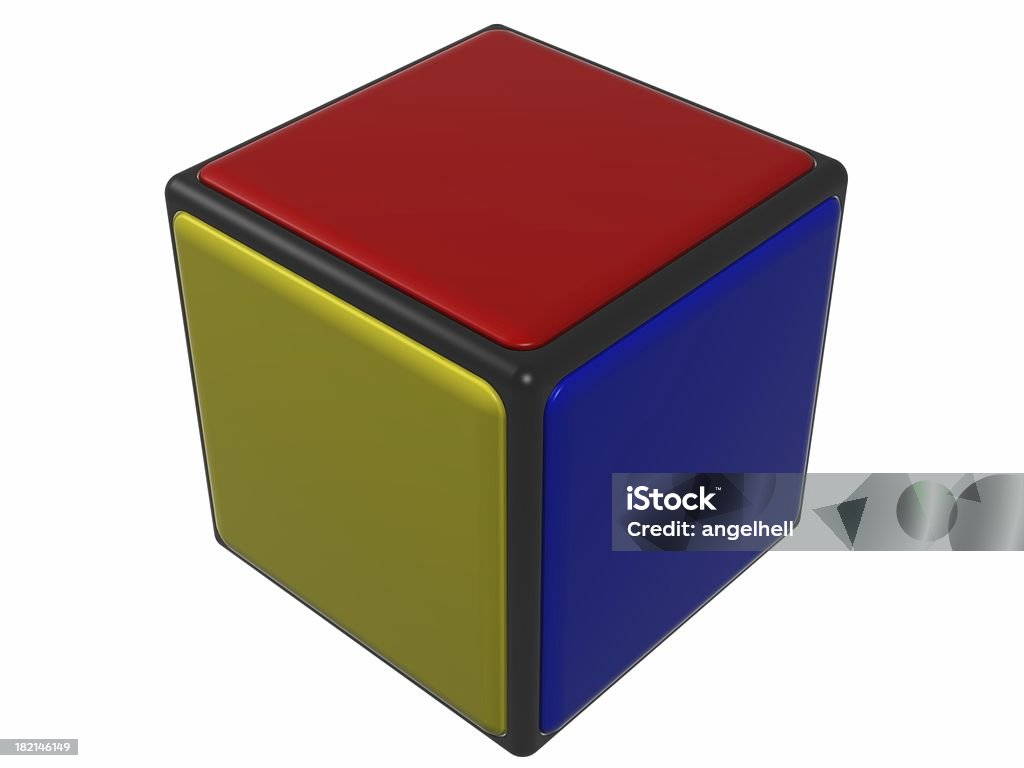 Cubo colorato - Foto stock royalty-free di A forma di blocco