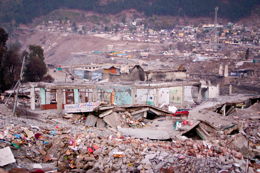 Pakistan Earthquake destuction near Balakot.