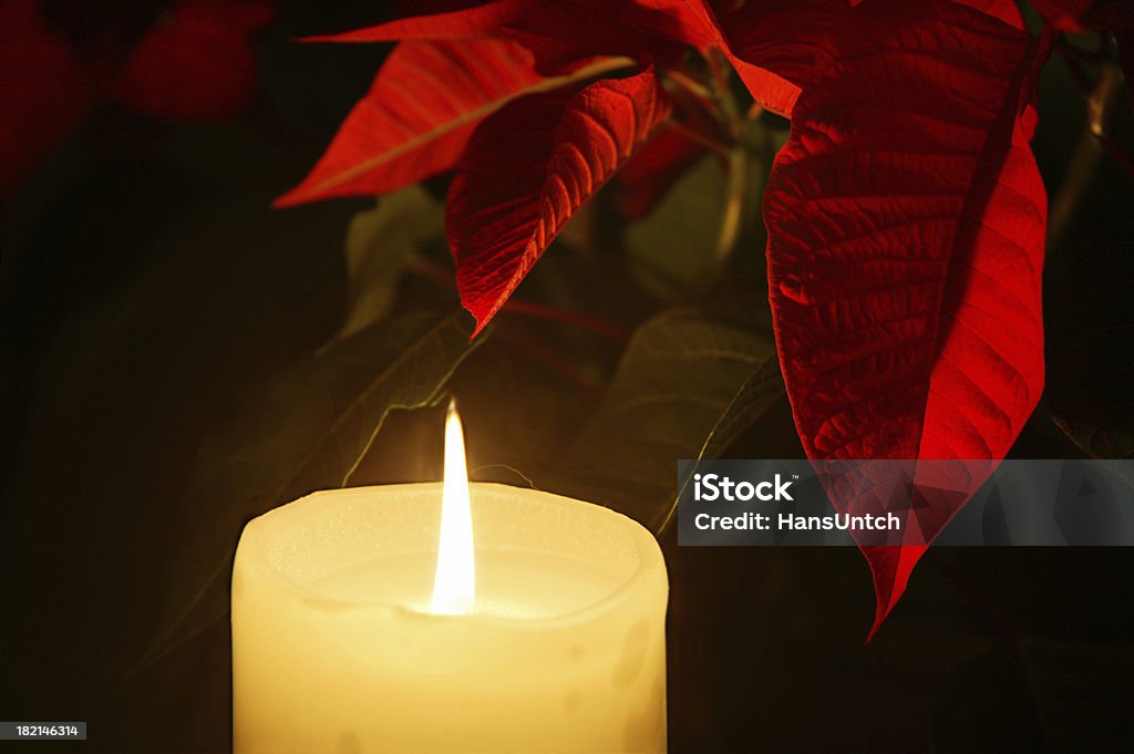 Weihnachten Kerze und Weihnachtsstern - Lizenzfrei 2000-2009 Stock-Foto