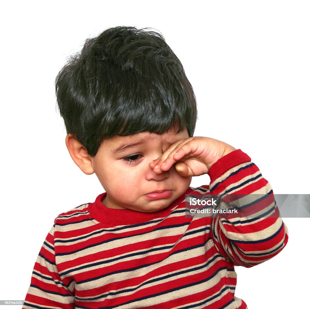 Baby With Hand On Face Feeling Sad Stock Photo - Download Image ...