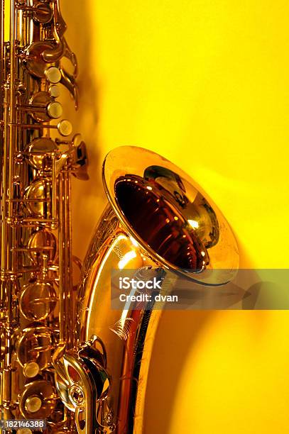 Alto Sax On Yellow Stock Photo - Download Image Now - Arts Culture and Entertainment, Auto Post Production Filter, Blues Music