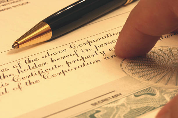 istock Corporate contract with pen on top of it 182146391