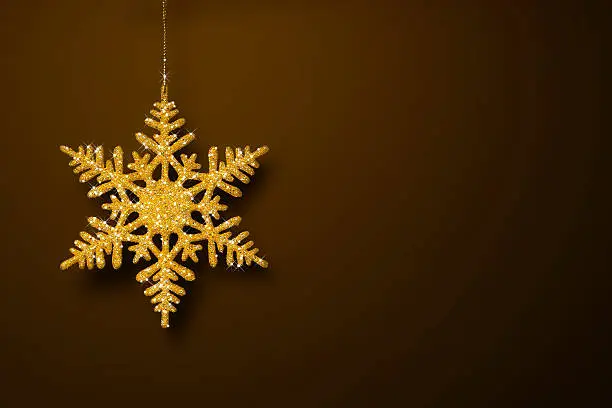 Photo of Golden Glitter Snowflake