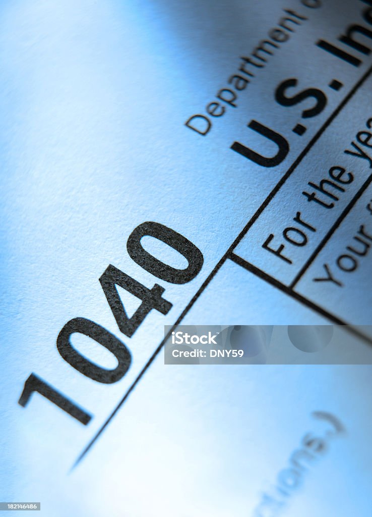 IRS forma 1040 - Foto de stock de Accesorio financiero libre de derechos