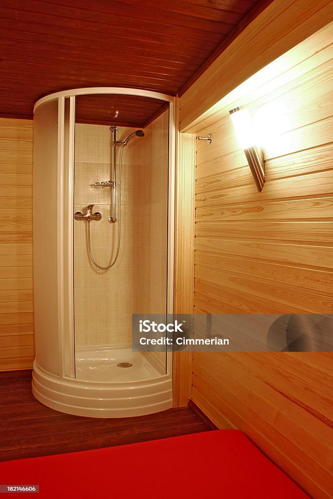 Dusche in der sauna - Lizenzfrei Bathroom Stock-Foto