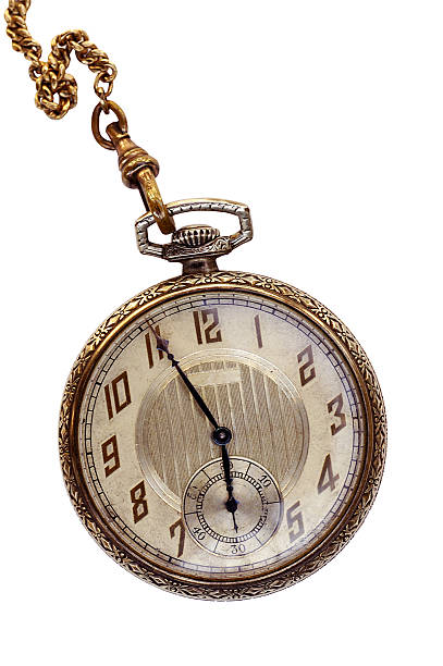 vintage ouro art déco relógio de bolso - pocket watch imagens e fotografias de stock