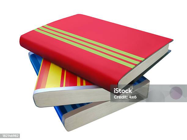 명확한 텍스트의 멀티컬러 Stripy 교재들흰색 바탕에 그림자와 교과서에 대한 스톡 사진 및 기타 이미지 - 교과서, 더미, 책표지