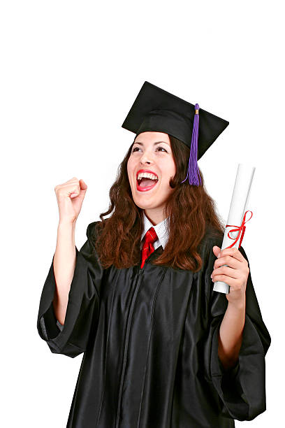 istock Happy graduate with diploma 182147211