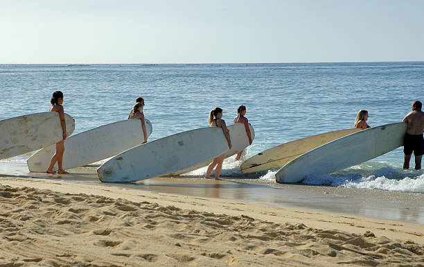 Surf School stock photo