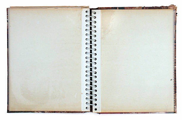 Open old ring bound photo album