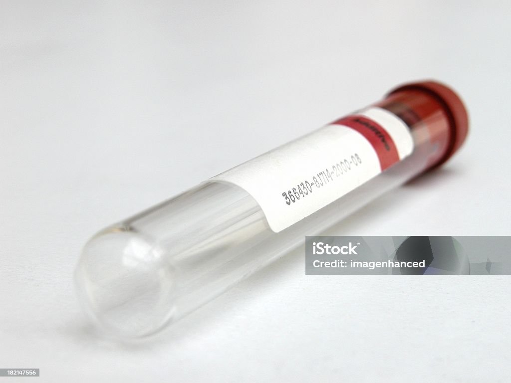 Medical Test Tube auf weißem Hintergrund - Lizenzfrei Blutplättchen Stock-Foto