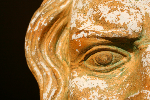 Ancient Greek Statuary with Piercing Stare