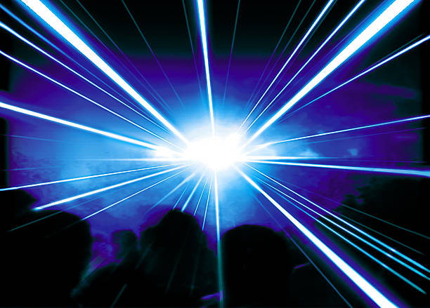 Beams of Laser - 02  laserbeam stock pictures, royalty-free photos & images