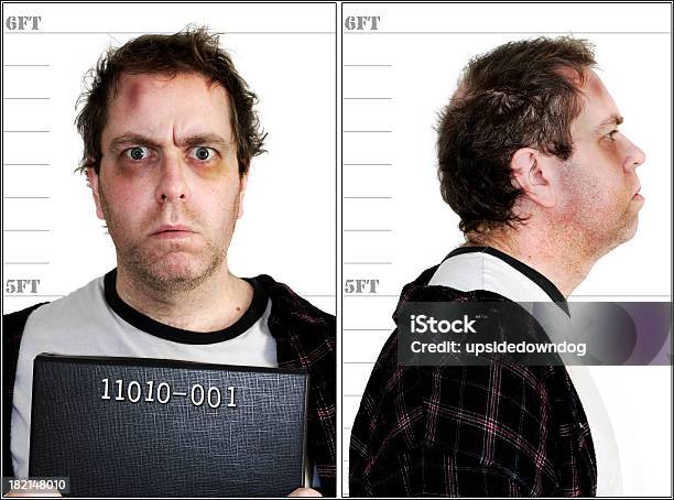 Mugshotcomputer Crime Stockfoto und mehr Bilder von Verbrecherfoto - Verbrecherfoto, Profil, Gefangener