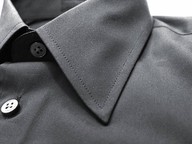 istock Shirt collar - tinted BW 182148030