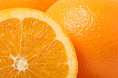Close up of cross section of orange