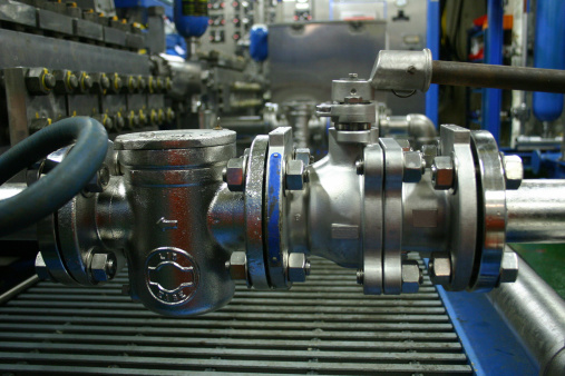 oil rig platform valves and pipes