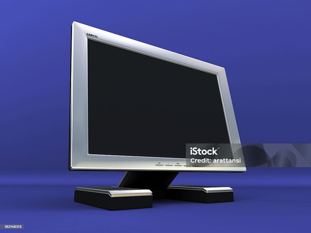 Monitor a schermo piatto LCD 02 - Foto stock royalty-free di Blu