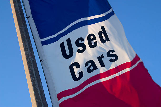 Used Car Flag stock photo