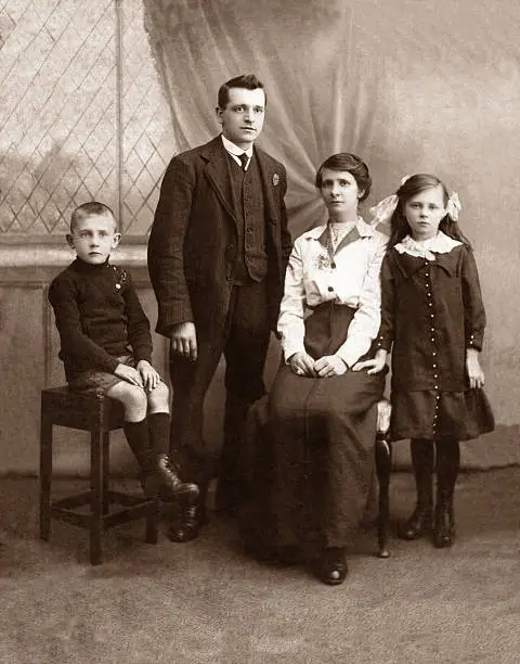 A Victorian / Edwardian family portrait.