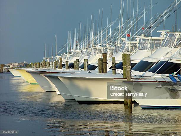 Sportsfishing 보트 일몰 항해 선박에 대한 스톡 사진 및 기타 이미지 - 항해 선박, 마리나, 노스캐롤라이나-미국 주