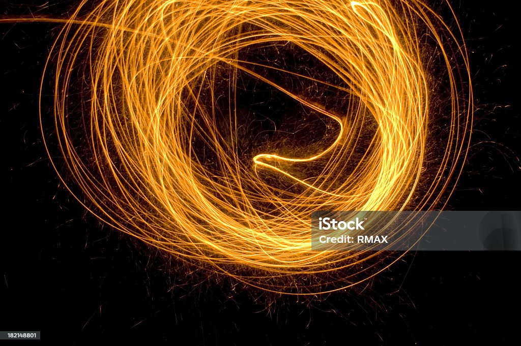 Sparks, Lagerfeuer am Abend - Lizenzfrei Beleuchtet Stock-Foto
