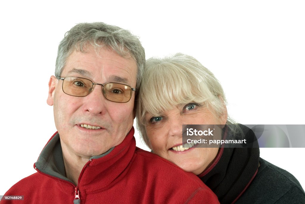 Close-up de feliz sênior casal sorrindo - Foto de stock de 50 Anos royalty-free