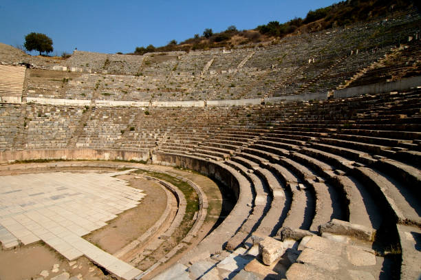 エフェソス - ephesus amphitheater circle ellipse ストックフォトと画像