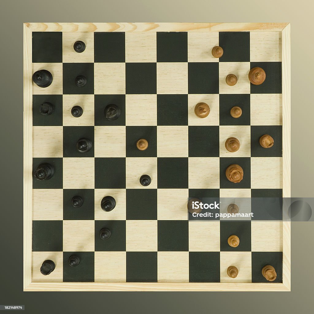 Tabuleiro de xadrez do acima - Foto de stock de Figura para recortar royalty-free