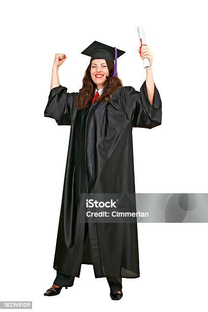 Graduados Felices Con Un Diploma Foto de stock y más banco de imágenes de Graduación - Graduación, Recortable, Adolescencia