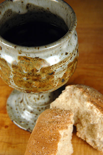 Cup and Bread stock photo