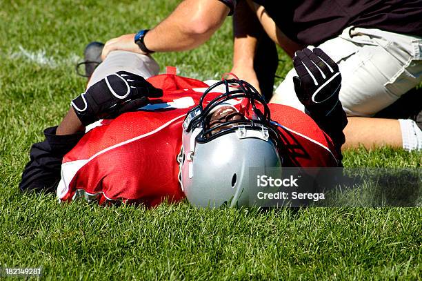 Pain In A Game Stock Photo - Download Image Now - Physical Injury, Sport, American Football - Sport