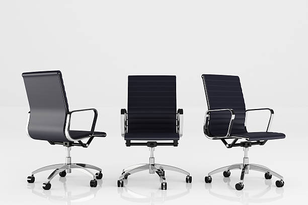 Office Chairs - Clipping path stock photo
