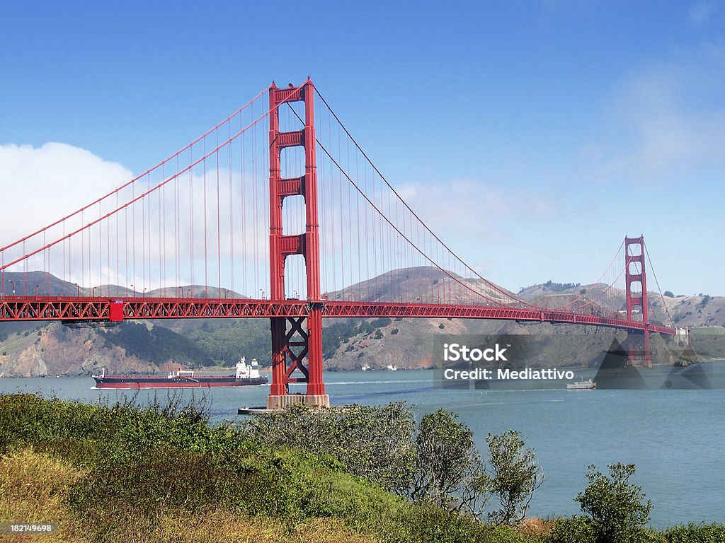 Golden Gate Bridge desde Fort Point - Foto de stock de Aire libre libre de derechos