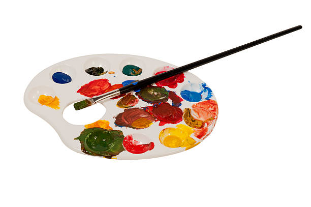 istock Paint Pallet and Brush 182149856