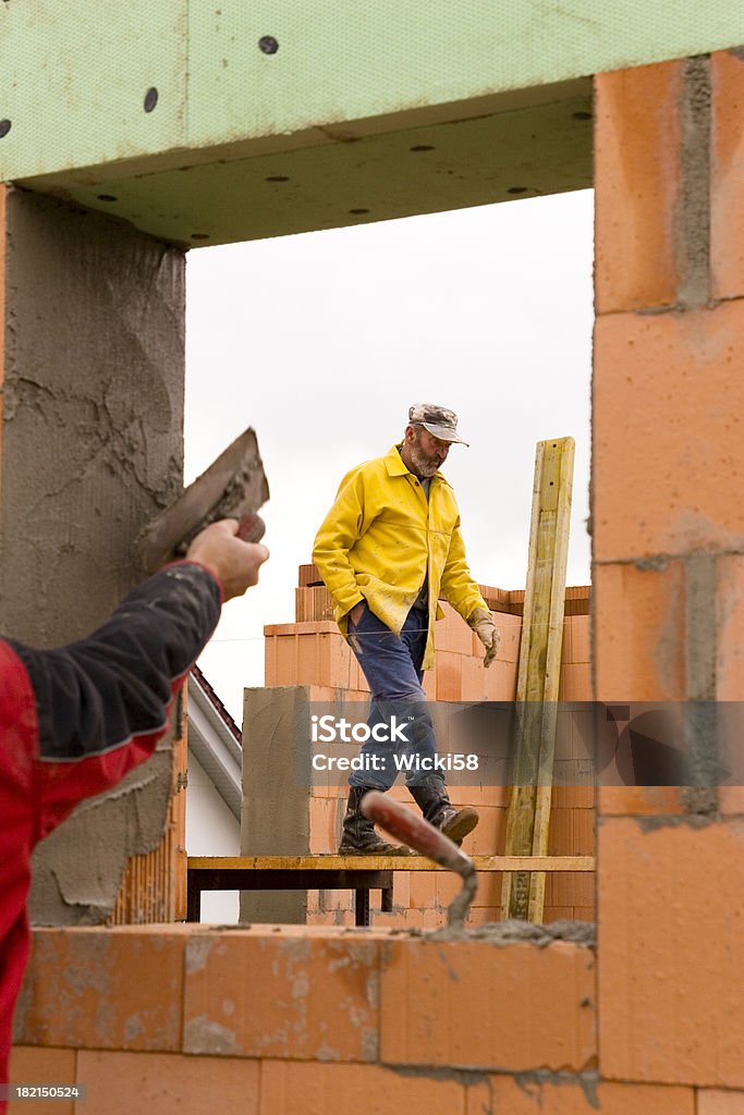 Ocupado trabalhadores de Construção - Royalty-free Andar Foto de stock