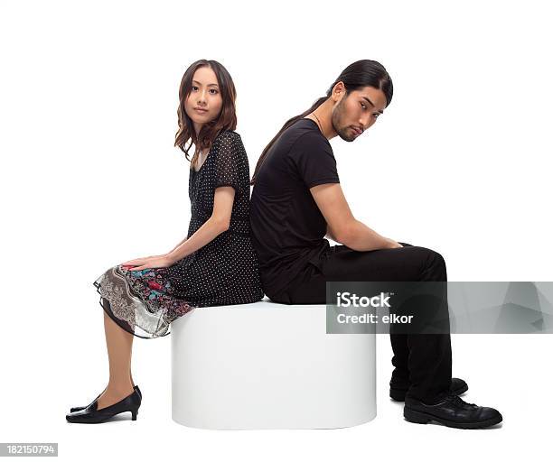 Relationship Problems Young Japanese Couple Stock Photo - Download Image Now - Fashion Model, Full Length, Back To Back