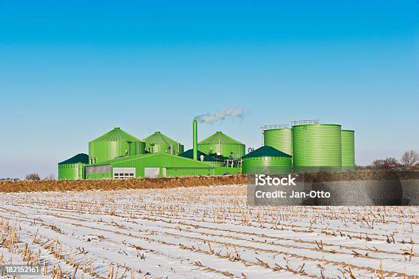 Industrie Biogas Fahren Im Winter Stockfoto und mehr Bilder von Biogas - Biogas, Feld, Anaerob