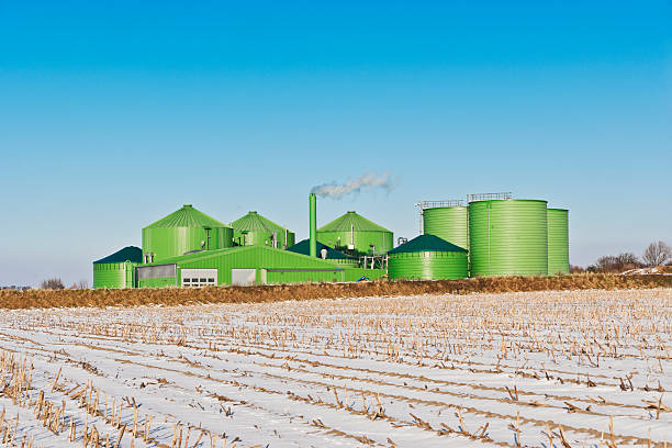 istock Biogas industry in winter 182152161