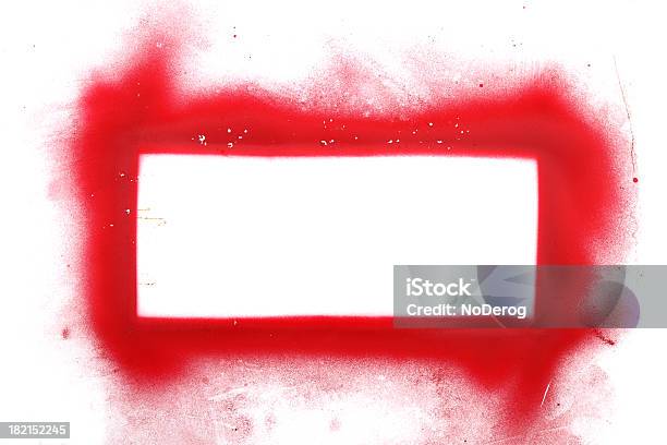 Jasny Czerwony Grunge Ramki - zdjęcia stockowe i więcej obrazów Farba w sprayu - Farba w sprayu, Białe tło, Czerwony