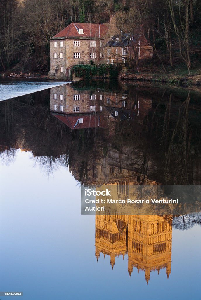 Durham Katedra i Rzeka Wear - Zbiór zdjęć royalty-free (Anglia)