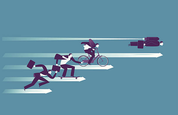 istock Illustration of businessmen racing 182152329