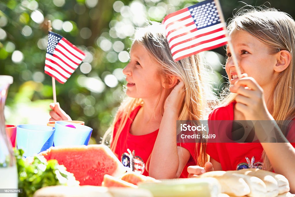 4. Juli Picknick oder Memorial Day - Lizenzfrei 4. Juli Stock-Foto