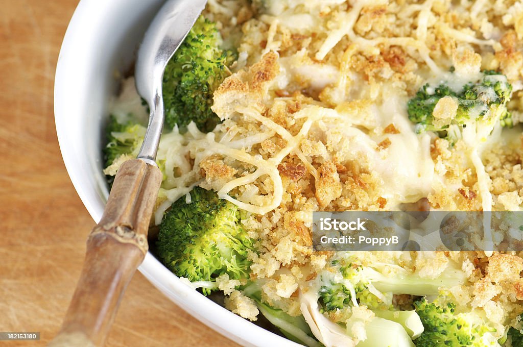 Chicken Broccoli Casserole with Breadcrumbs and Cheese Chicken broccoli casserole with buttered breadcrumbs and grated cheese Broccoli Stock Photo