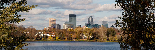 istock Minneapolis Skyline Panoramic from Lake of the Isles 182153478