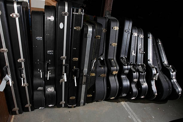 Guitar Cases stock photo