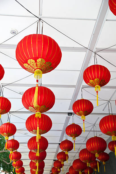 istock Red paper lanterns, Chinese New Year decorations. 182153892
