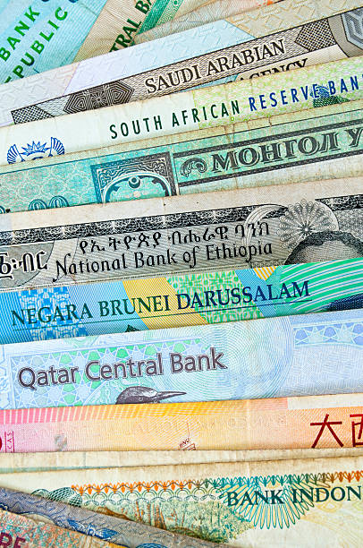 Foreign currency notes Foreign currency notes from several countries, including, Saudi Arabia, South Africa, Mongolia, Ethiopia, Brunei, Qatar, Macau, and Indonesia african currency stock pictures, royalty-free photos & images