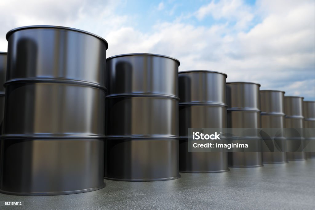Öl Trommeln - Lizenzfrei Holzfass Stock-Foto