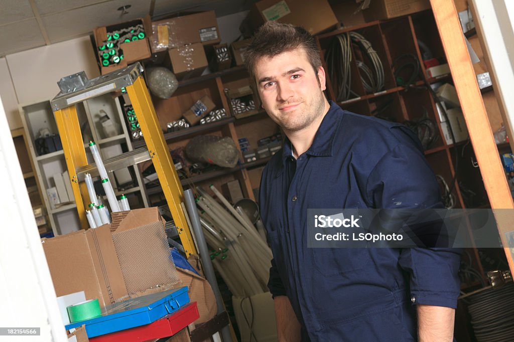 Electricista-trabajador - Foto de stock de Negocio libre de derechos